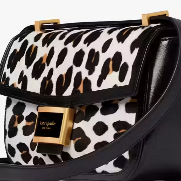 Kate Spade Katy Leopard CalfHair Medium Convertiable Shoulder Bag - Picture 4 of 16